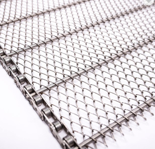 WeerstandsKettingoverbrenging op hoge temperatuur Vlak Flex Belt Wire Mesh voor Transportband