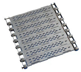 kwaliteit  Punched Wire Mesh Conveyor Belt Stainless Steel Chain Plate With Baffle Fabriek