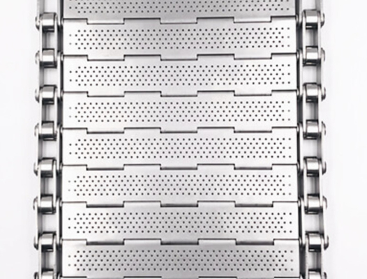 De Keten van de voedselrang SS304 de Verbinding Scharnierende Transportband van de Staalriem voor Materiële Behandeling