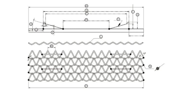 De Riem van Mesh Architectural Woven Wire Mesh van het visgraatzonnepaneel