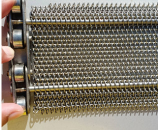314 310s-Roestvrij staal op hoge temperatuur Spiraalvormig Mesh Conveyor Chain Belt Metal