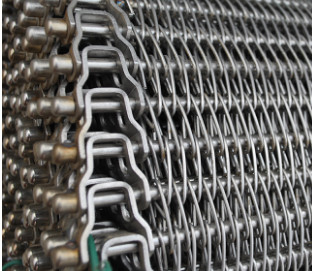 314 310s-Roestvrij staal op hoge temperatuur Spiraalvormig Mesh Conveyor Chain Belt Metal