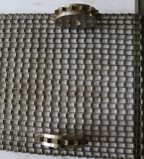 Douane 20cm200cm Vlak Draadroestvrij staal Mesh Belt For Manufacturing Plant