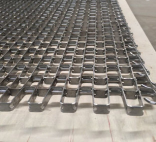 304 de Transportbanden van roestvrij staalflex weave square wire mesh