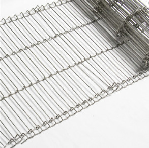 De lichtgewicht Vlakke Flex SS Verwerking van Draadmesh conveyor belt for food