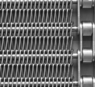 400mm 500mm Metaaldraad Mesh Conveyor Flat Flex Belt met Ketting