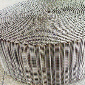 400mm 500mm Metaaldraad Mesh Conveyor Flat Flex Belt met Ketting