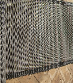 Transportband van voedsel de industriële Vlakke Flex Wire Extruded Steel Mesh voor Broodbaksel
