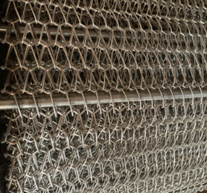 304 van de de Verbindingsdraad van de roestvrij staalketting het Drogen van Mesh Belt Roll For Cleaning