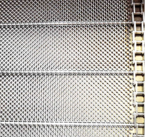 Aangepaste Voedselindustrie Diamond Mesh Steel Plate Conveyor Belt