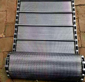 Aangepaste Voedselindustrie Diamond Mesh Steel Plate Conveyor Belt