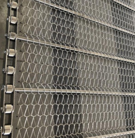 Vlak Flex SS304-Voedsel Oven Conveyor Belt Wire Mesh