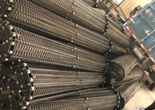 316 Roestvrij staal Diamond Shape Metal Mesh 3,4 Uitgebreide Transportbanden van de Metaallat