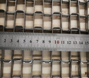 Vlakke Flex Enrobe Stainless Steel Conveyor-Riemdraad Mesh For Bakery
