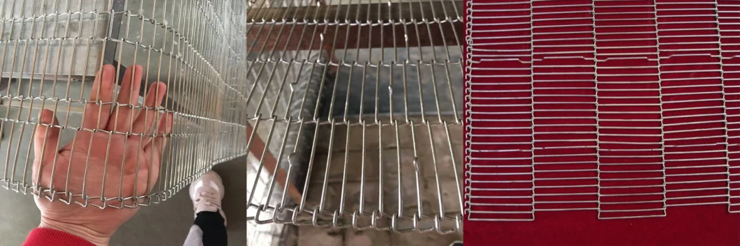 Gedreven het Latjeketting van Mesh Conveyor Belt SS van de Roldraad met Gehechtheid 5
