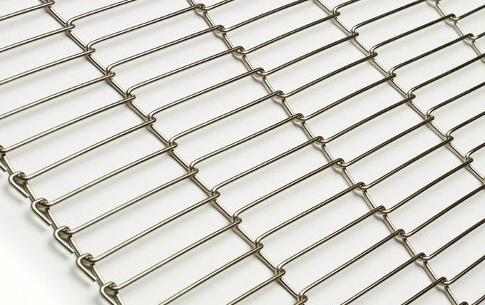 Gedreven het Latjeketting van Mesh Conveyor Belt SS van de Roldraad met Gehechtheid 6