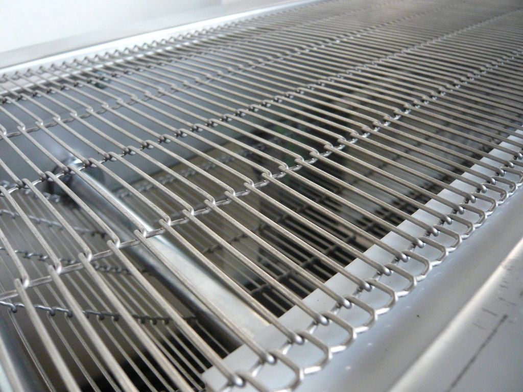 Gedreven het Latjeketting van Mesh Conveyor Belt SS van de Roldraad met Gehechtheid 10