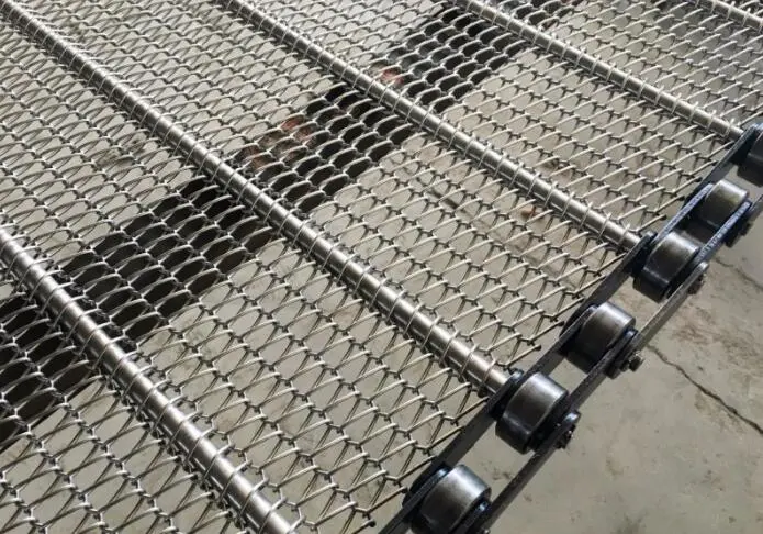 Gedreven het Latjeketting van Mesh Conveyor Belt SS van de Roldraad met Gehechtheid 12