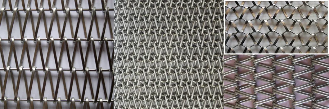 Gedreven het Latjeketting van Mesh Conveyor Belt SS van de Roldraad met Gehechtheid 14