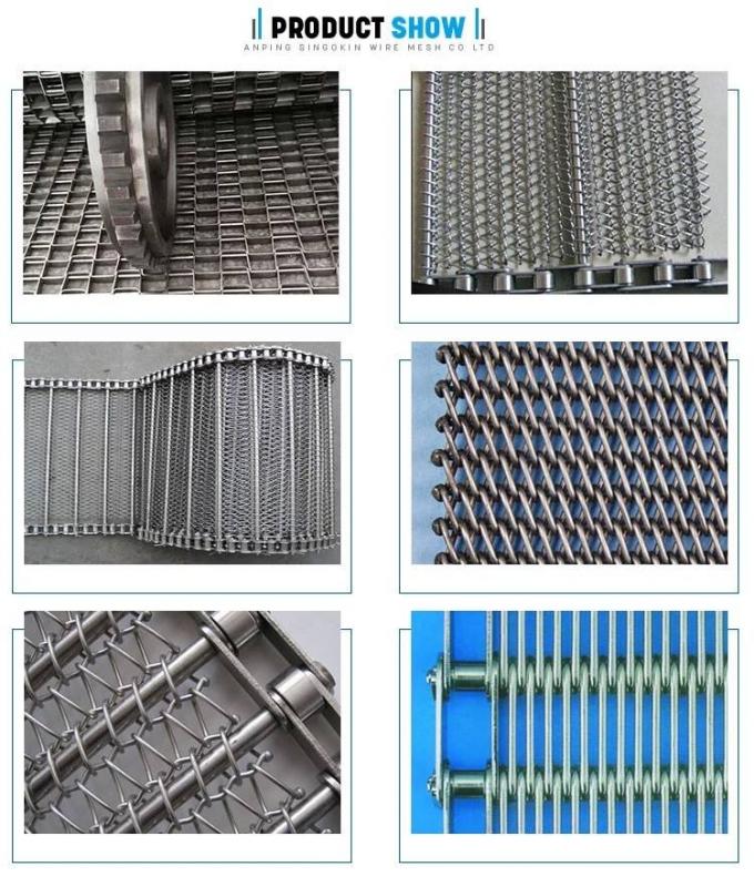 0.5mm4mm Evenwichtige Spiraalvormige SS de Tunneloven van Draadmesh belt conveyor for bakery 12