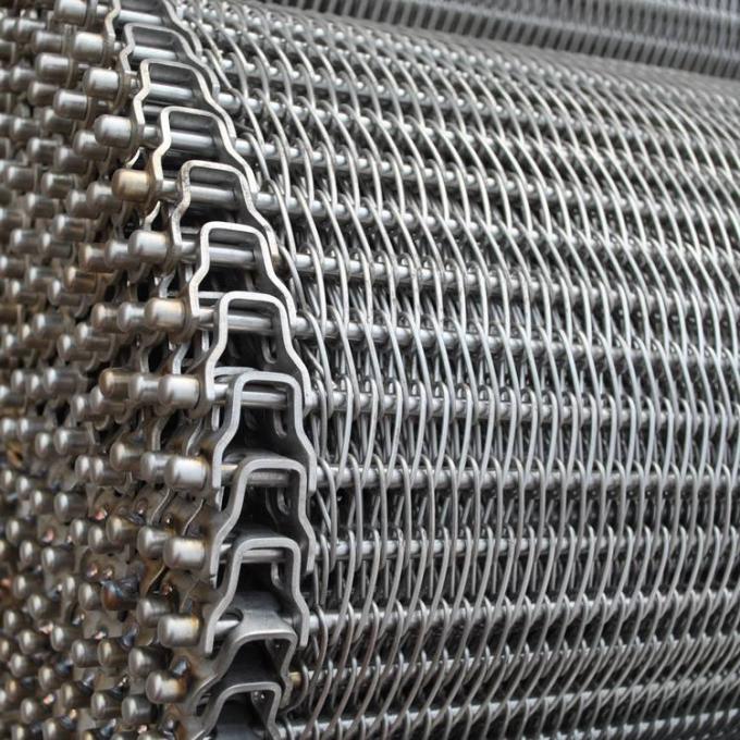 SUS316L Vervaardiging Mesh Wire van de roestvrij staal de Overdraagbare Transportband 12