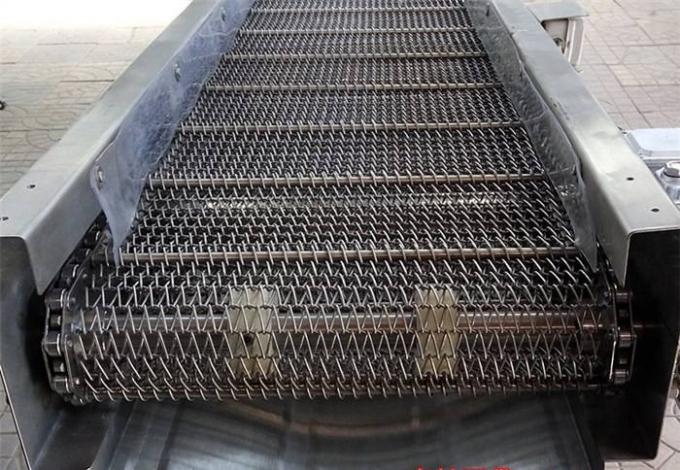 400mm 500mm Metaaldraad Mesh Conveyor Flat Flex Belt met Ketting 10
